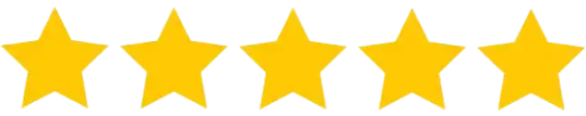 Gold five-star rating symbol