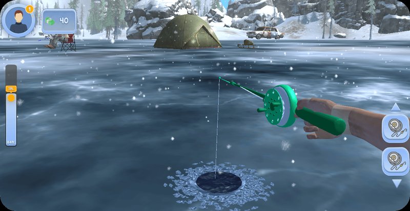 Ice fishing game, ice fishing game online